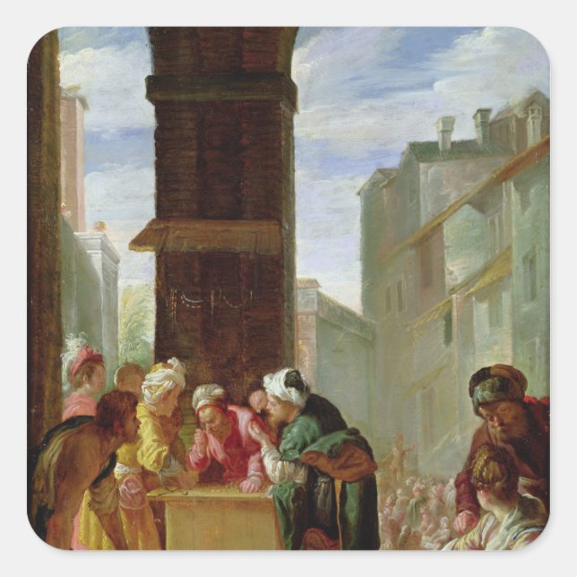 Sticker Carré La parabole de la perle précieuse (Devant)