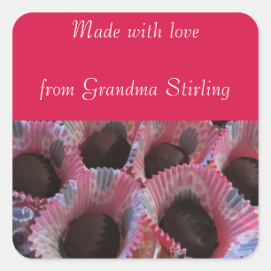 Sticker Carré La pâtisserie de Noël de Grand-mère