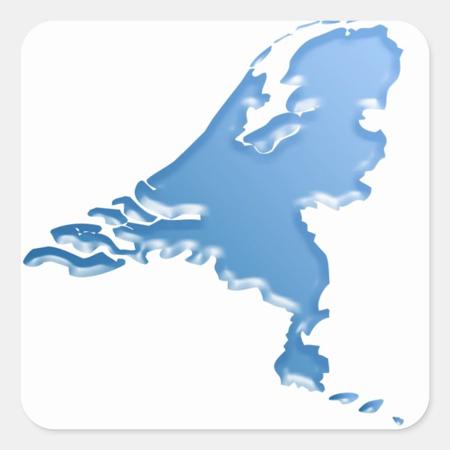 Sticker Carré La Pays-Bas de l'eau (Devant)