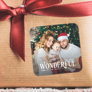 Sticker Carré La période la plus merveilleuse de Noël photo