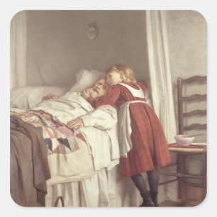 Sticker Carré La petite infirmière du grand-père
