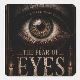 Sticker Carré La Peur Des Yeux Gothique Halloween