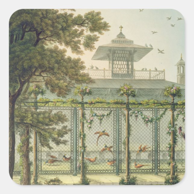 Sticker Carré La phasanterie, gravée par Joseph Constantine Sta (Devant)