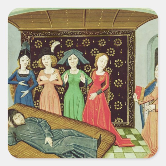 Sticker Carré La philosophie et les muses (Devant)