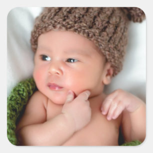 Sticker Carré La photo personnalisée le font vous-même