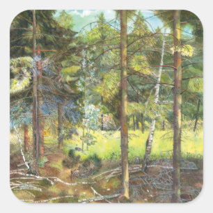 Sticker Carré La pinède