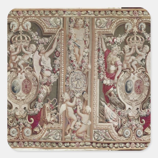 Sticker Carré La Portiere du Célèbre Atelier Gobelins (Devant)