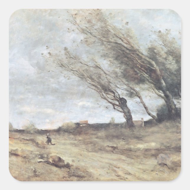 Sticker Carré La poussière du vent, vers 1865-70 (Devant)