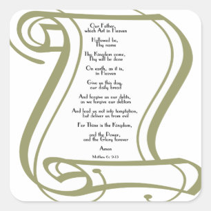 Sticker Carré La prière des seigneurs