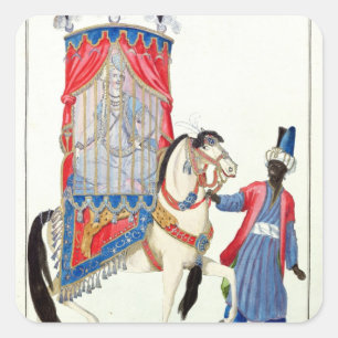 Sticker Carré La princesse turque sur le chemin de la mosquée