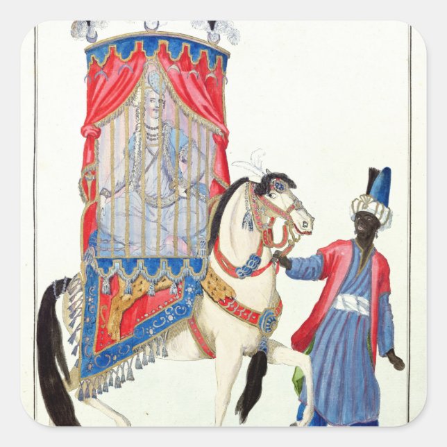 Sticker Carré La princesse turque sur le chemin de la mosquée (Devant)