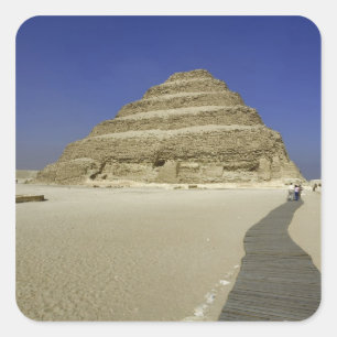 Sticker Carré La pyramide des pas à Saqqara, l'une des plus anci