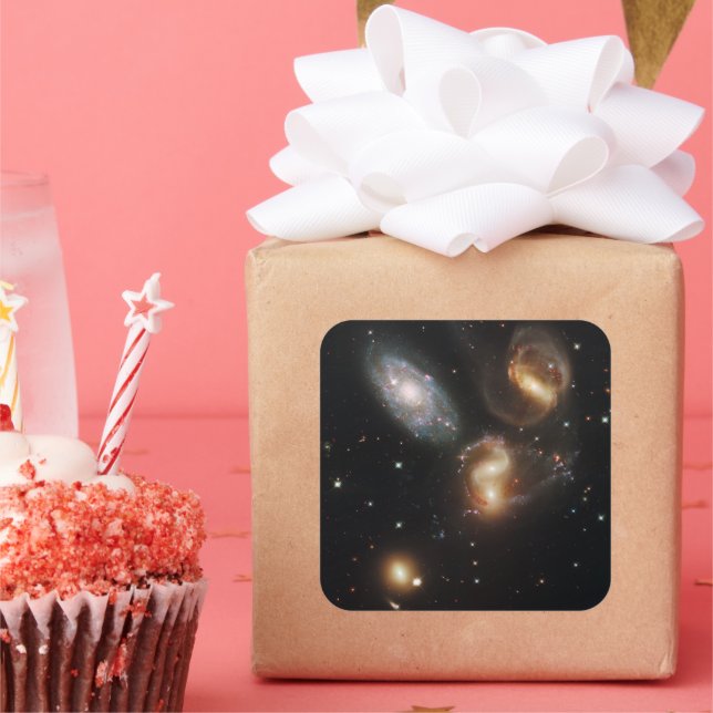 Sticker Carré La quintette de Stephan : Une épave galaxie galact (Fête)