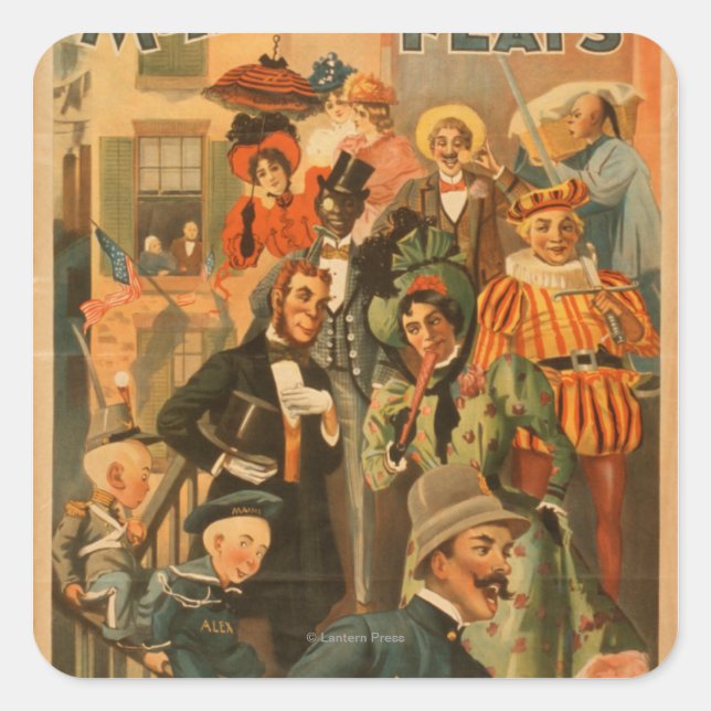 Sticker Carré La rangée d'appartements de McFadden nouvelle édit (Devant)