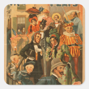 Sticker Carré La rangée de McFadden du théâtre de nouvelle