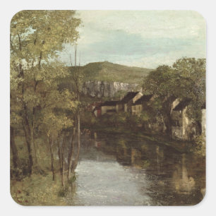 Sticker Carré La réflexion d'Ornans, c.1872
