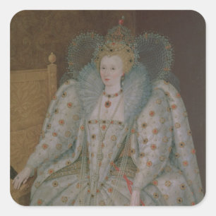 Sticker Carré La Reine Elizabeth I de l'Angleterre et de