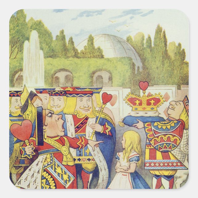 Sticker Carré La reine est venue ! Et n'est-elle pas en colère ? (Devant)