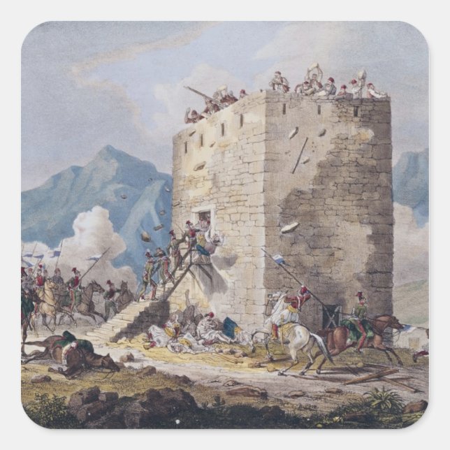 Sticker Carré La résistance de quarante rebelles grecs (Devant)