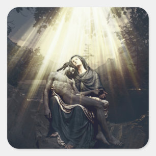 Sticker Carré La Résurrection de Jésus Christ
