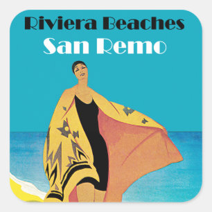 Sticker Carré La Riviera échoue le ~ San Remo