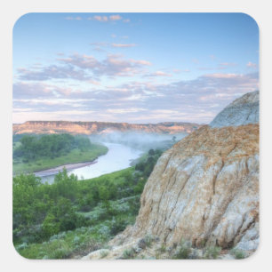 Sticker Carré La rivière Little Missouri au Little