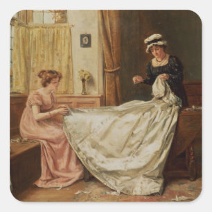 Sticker Carré La robe Mariage