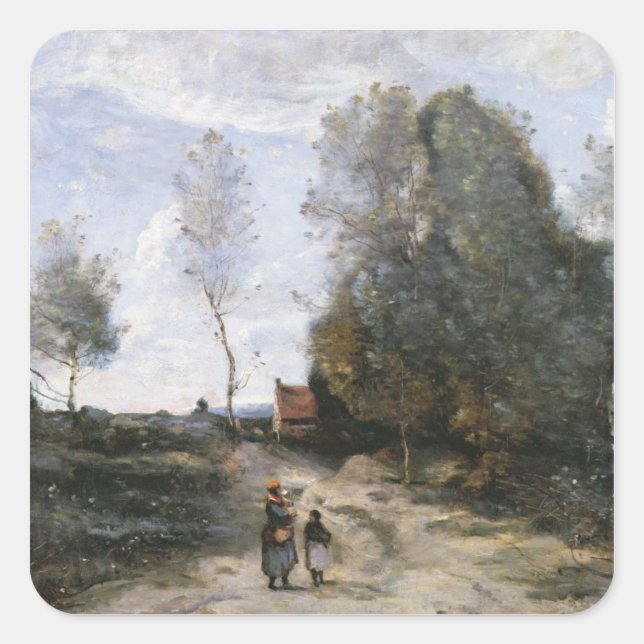 Sticker Carré La route (Devant)