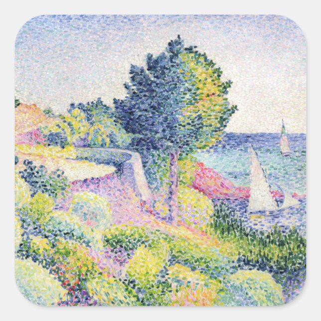 Sticker Carré La Route sur la Côte (Devant)