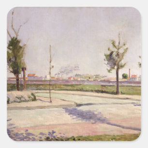 Sticker Carré La route vers Gennevilliers, 1883