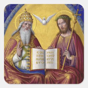 Sticker Carré La Sainte Trinité par Jean Bourdichon vers 1508