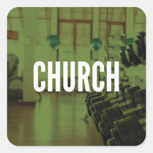 Sticker Carré La Salle De Sport Est Mon Église - Motivation De L