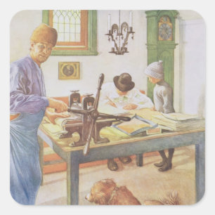 Sticker Carré La salle des estampes, pub. dans "Lasst Licht