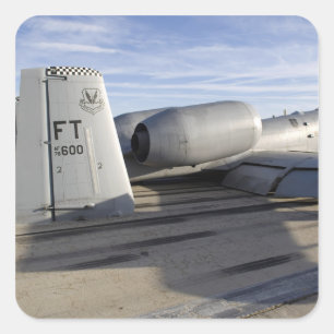 Sticker Carré La section de queue A-10 d'un coup de foudre II