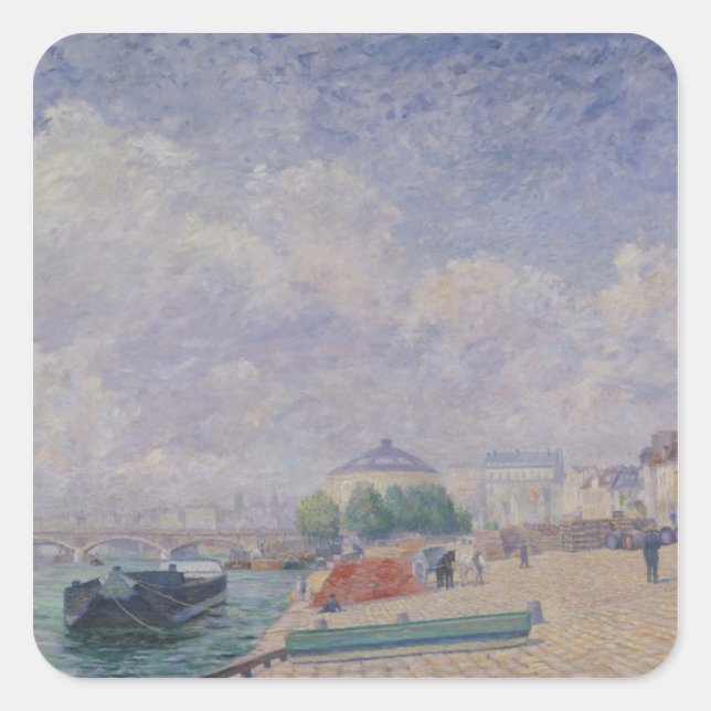 Sticker Carré La Seine à Bercy, 1885 (Devant)