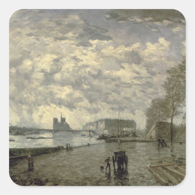 Sticker Carré La Seine et Notre Dame (Devant)