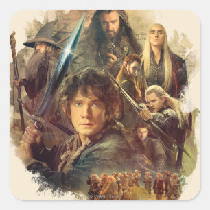 Sticker Carré La société et les elfes de Mirkwood