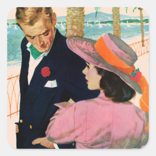 Sticker Carré La stratégie de l'amour