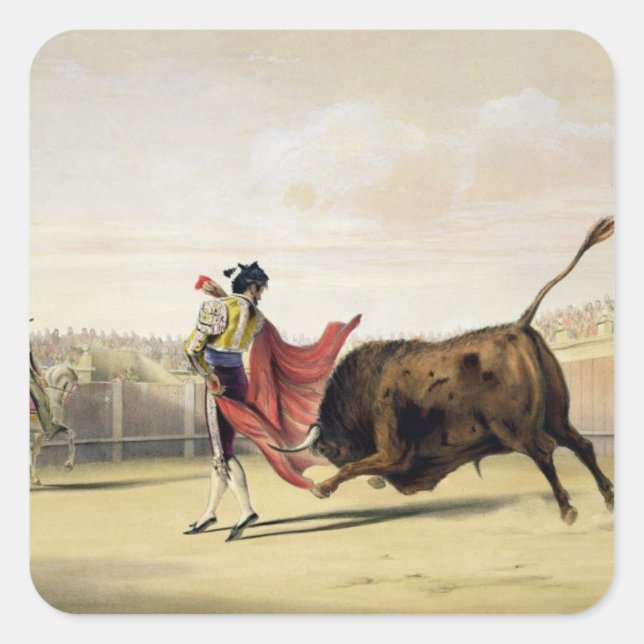 Sticker Carré La Suete de la Capa, 1865 (colour litho) (Devant)