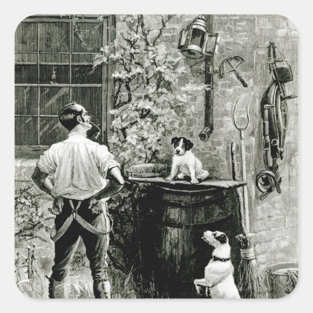 Sticker Carré La survie de la condition physique (Devant)