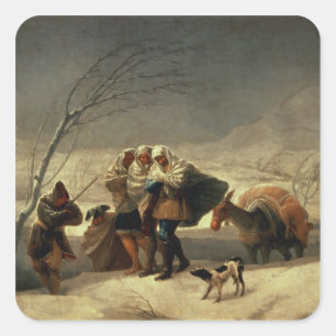 Sticker Carré La tempête de neige, 1786-87
