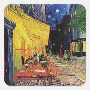 Sticker Carré La terrasse du café sur la place du forum, Arles, 