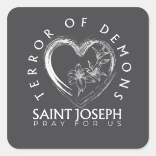 Sticker Carré La terreur des démons de saint Joseph