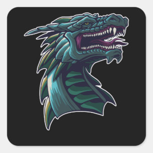 Sticker Carré La Tête du Dragon