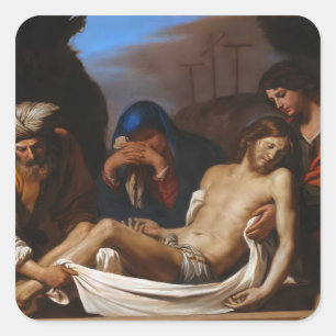 Sticker Carré La tombe de Guercino Art religieux