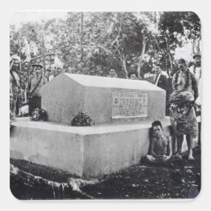 Sticker Carré La Tombe de Tusitala