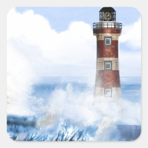 STICKER CARRÉ LA TOUR DE LA MAISON LUMINEUSE S'EST TERMINÉE.