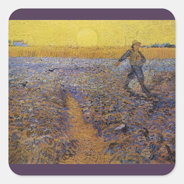 Sticker Carré La tour de Vincent Van Gogh (Devant)