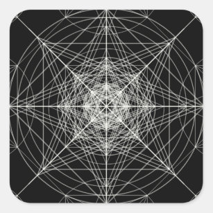 Sticker Carré La troisième géométrie sacrée dimensionnelle