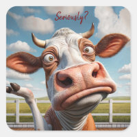 La vache sotte - "Sérieusement ?" Conception amusa